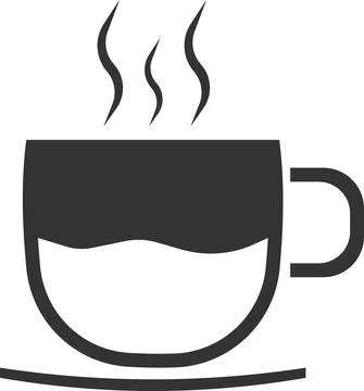 Vector coffee cup icon. A teacup. An illustration isolated on a white background Stock Illustration