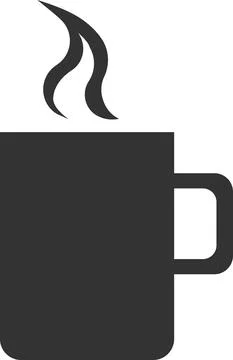 Vector coffee cup icon. A teacup. An illustration isolated on a white background Stock-Illustration