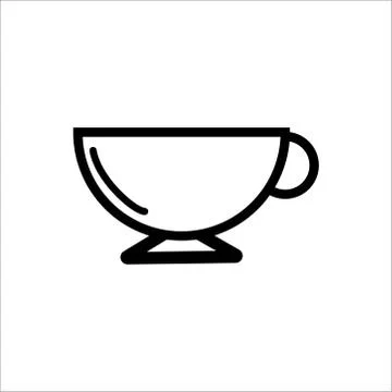Vector Coffee cup illustration, hot drink icon - beverage symbol Illustrazione stock