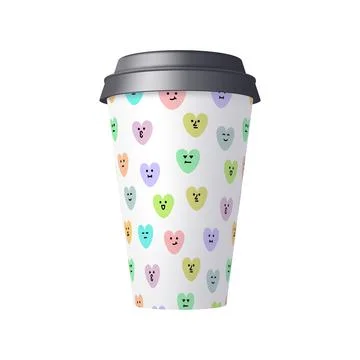 Vector coffee cup in mesh gradient style. Editable color Stock Illustration