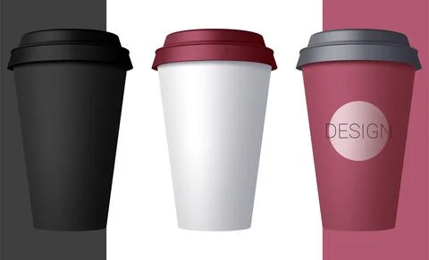 Vector coffee cup in mesh gradient style Stock Illustration