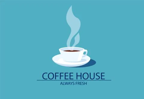 Vector of a coffee house logotype design Stock Illustration