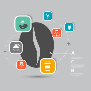 Vector coffee infographics icon design Stock Illustration