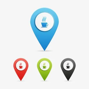 Vector coffee pointers Stock Illustration