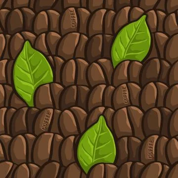 Vector coffee seamless pattern Illustrazione stock