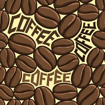 Vector coffee seamless pattern Illustrazione stock
