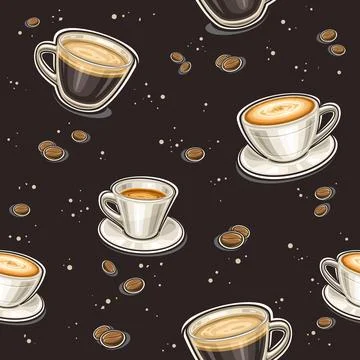 Vector Coffee seamless pattern Stock Illustration