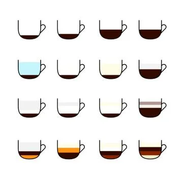 Vector coffee set for your ideas Stock Illustration