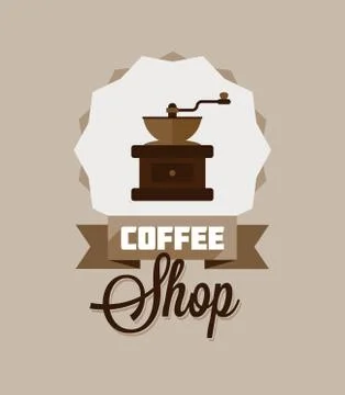 Vector coffee shop illustration Illustrazione stock