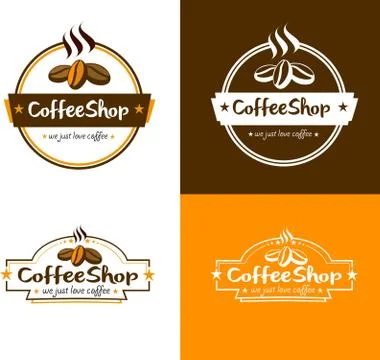 Vector Coffee Shop Logo Illustrazione stock