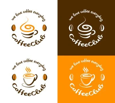 Vector Coffee Shop Logo Illustrazione stock