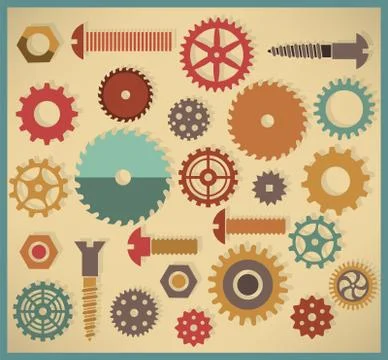 Vector cog icons Stock Illustration