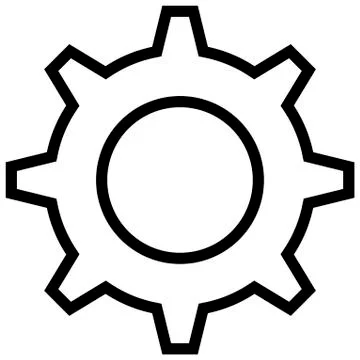 Vector Cog Settings Icon Symbol Illustrazione stock