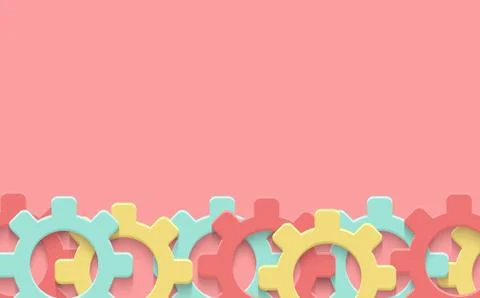 Vector cogs gear colorful art background. Technology clipart Stock Illustration