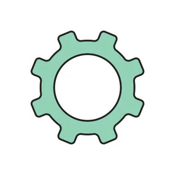 Vector cogwheel icon. Eps10 Stock Illustration
