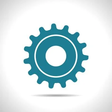 Vector cogwheel icon. Epsflat color0 Stock Illustration