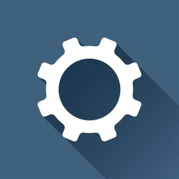 Vector cogwheel icon Stock Illustration