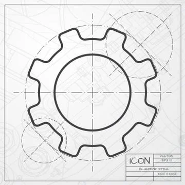 Vector cogwheel icon Stock Illustration