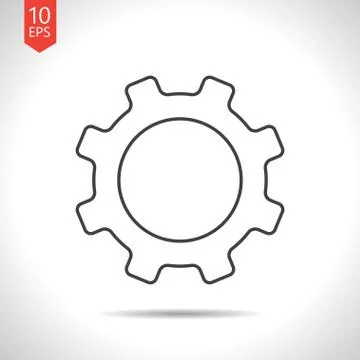 Vector cogwheel icon Stock Illustration