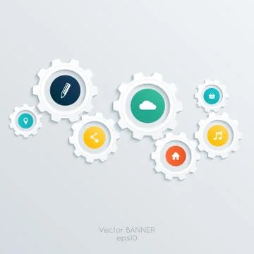 Vector cogwheel template. Stock Illustration