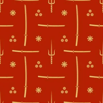 Vector cold steel arms pattern. Illustrazione stock