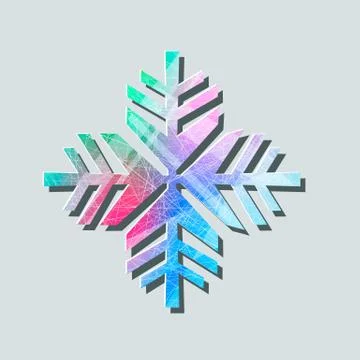 Vector. Cold symbol, Snowflake line icon, vector sign, linear colorful pictogram Illustrazione stock