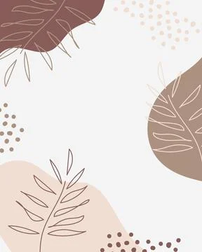 Vector Collage Background Herb Leaves. Beauty and Fashion Company Branding Stock-Illustration