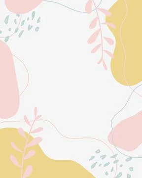 Vector Collage Background Herb Leaves. Beauty and Fashion Company Branding Stock Illustration