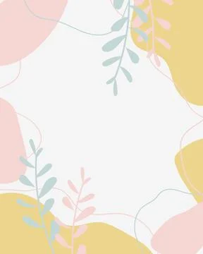 Vector Collage Background Herb Leaves. Beauty and Fashion Company Branding Stock Illustration