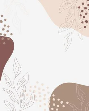 Vector Collage Background Herb Leaves. Beauty and Fashion Company Branding Illustrazione stock