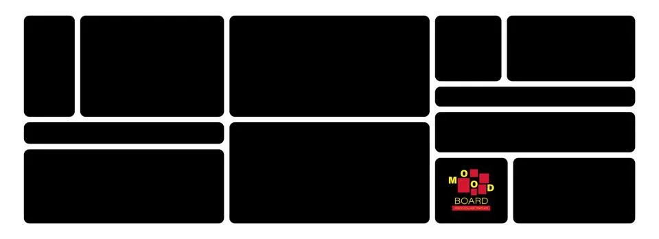 Vector collage layout set with photo frames and grid templates. Modular Stock Illustration