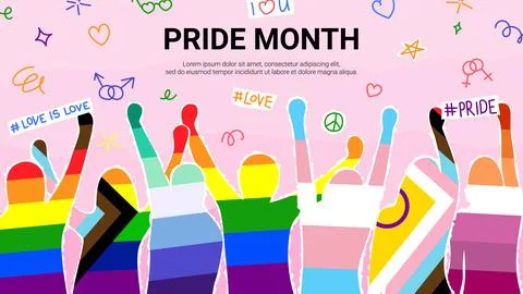 Vector collage for Pride Month Stock Illustration