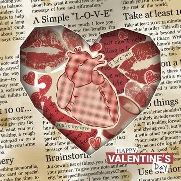 Vector collage for Valentine's Day Stock Illustration