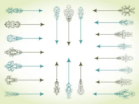 Vector collection of arrows. Stock Illustration