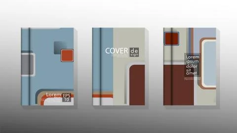Vector collection of book cover backgrounds. eps 10 vector design illustratio Stock Illustration