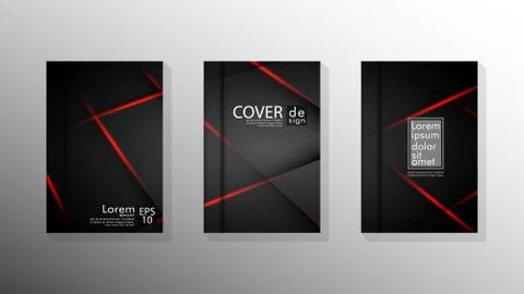 Vector collection of book cover backgrounds. eps 10 vector design illustratio Stock Illustration