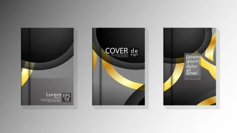 Vector collection of book cover backgrounds. eps 10 vector design illustratio Stock Illustration
