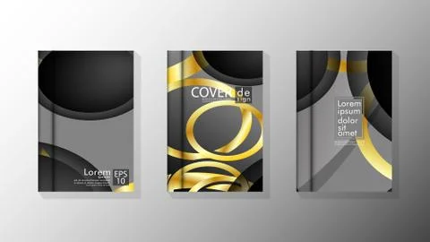 Vector collection of book cover backgrounds. eps 10 vector design illustratio Stock Illustration
