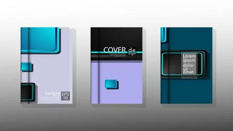 Vector collection of book cover backgrounds for brochures, leaflets, leaflets Stock Illustration