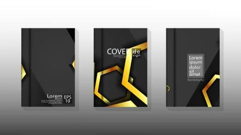 Vector collection of book cover backgrounds for brochures, leaflets, leaflets Stock Illustration