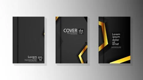 Vector collection of book cover backgrounds for brochures, leaflets, leaflets Stock Illustration