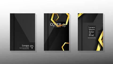 Vector collection of book cover backgrounds for brochures, leaflets, leaflets Stock Illustration