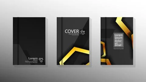 Vector collection of book cover backgrounds for brochures, leaflets, leaflets Stock Illustration