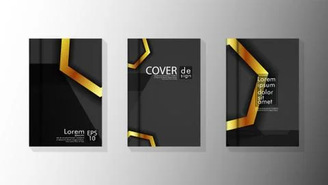 Vector collection of book cover backgrounds for brochures, leaflets, leaflets Stock Illustration