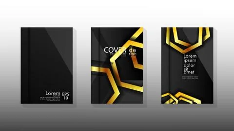 Vector collection of book cover backgrounds for brochures, leaflets, leaflets Stock Illustration