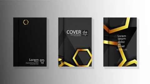 Vector collection of book cover backgrounds for brochures, leaflets, leaflets Stock Illustration