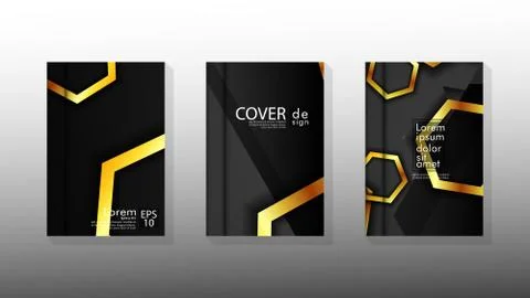 Vector collection of book cover backgrounds for brochures, leaflets, leaflets Stock Illustration