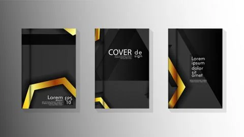 Vector collection of book cover backgrounds for brochures, leaflets, leaflets Stock Illustration