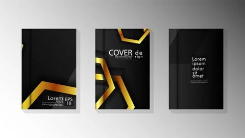 Vector collection of book cover backgrounds for brochures, leaflets, leaflets Stock Illustration
