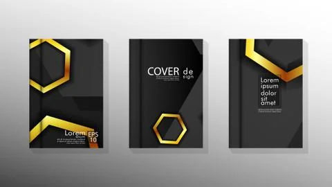 Vector collection of book cover backgrounds for brochures, leaflets, leaflets Stock Illustration